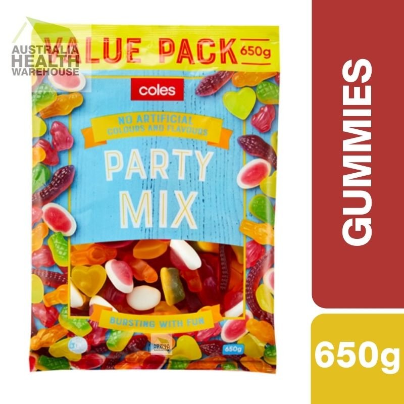 [CLEARANCE Expiry: 08/07/2026] Coles Party Mix Lollies 650g