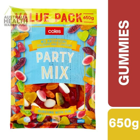 [CLEARANCE Expiry: 08/07/2026] Coles Party Mix Lollies 650g