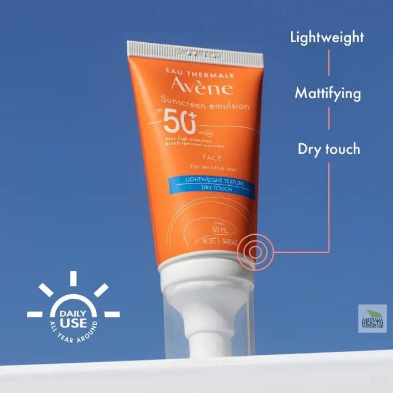 [Expiry: 06/2025] Avène Sunscreen Emulsion SPF 50+ Face For Sensitive Skin 50mL