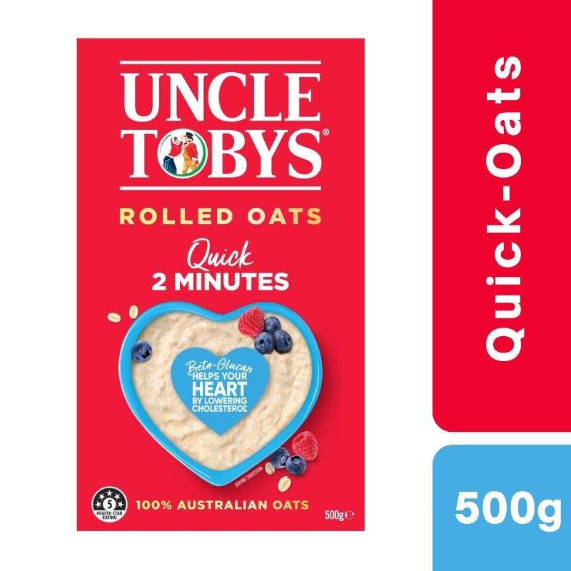 [Expiry: 10/02/2027] Uncle Tobys Rolled Oats Quick Porridge 500g