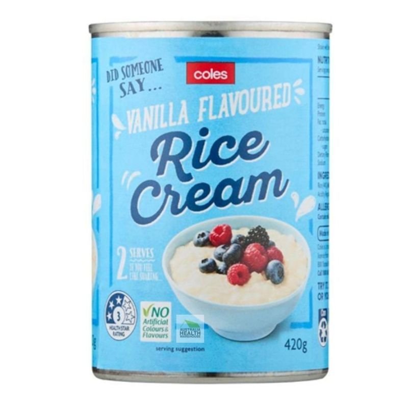 [Expiry: 02/2027] Coles Vanilla Flavoured Rice Cream 420g