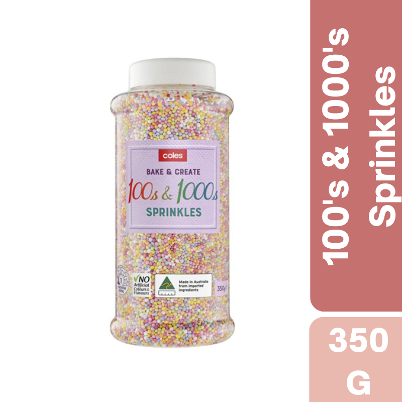 Coles Bake & Create 100's & 1000's Sprinkles 350g