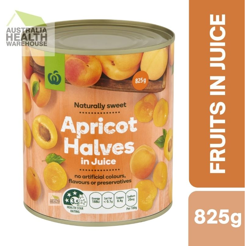 Woolworths Apricots Halves In Juice 825g