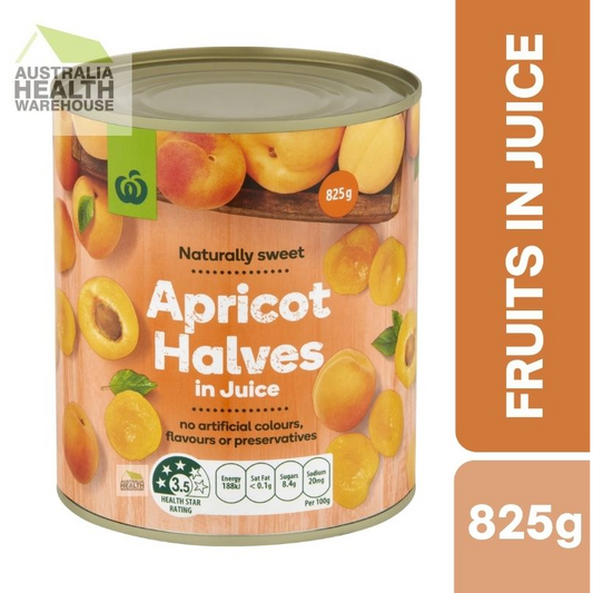 Woolworths Apricots Halves In Juice 825g