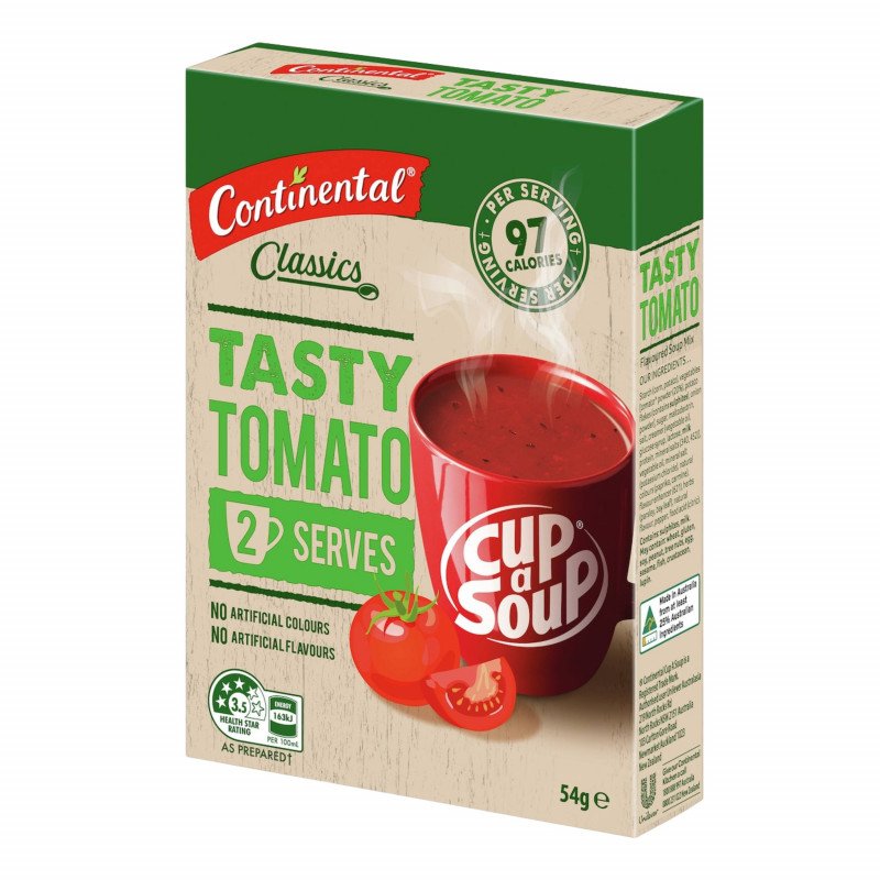 [Expiry Date: 19/08/2027] Continental Cup A Soup Tasty Tomato 2 Pack 54g