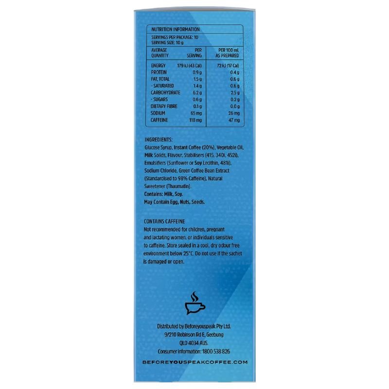 [Expiry Date: 20/05/2027] Beforeyouspeak Strong Cappuccino 10 Pack 100g