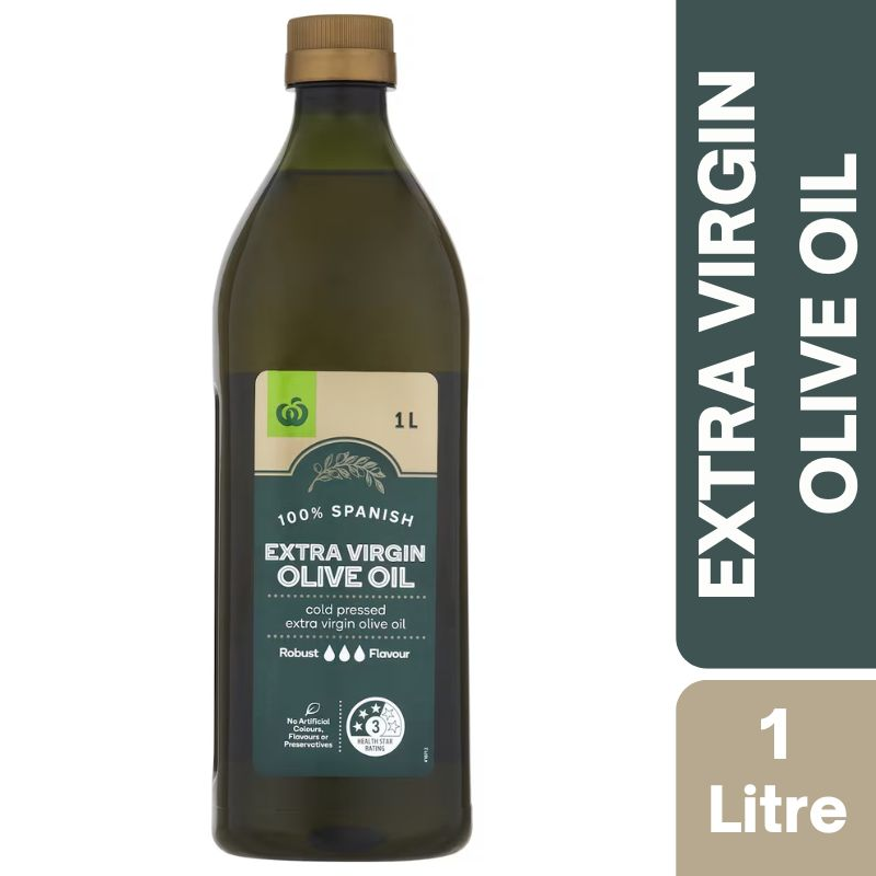 [Expiry Date: 02/10/2026] Woolworths Extra Virgin Olive Oil 1 Litre