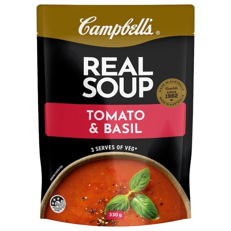 [Expiry Date: 06/02/2027] Campbell's Real Soup Pouch Tomato & Basil 330g