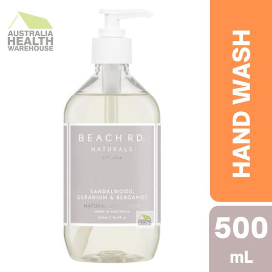Beach Rd. Naturals Sandalwood, Geranium & Bergamot Hand Wash 500mL