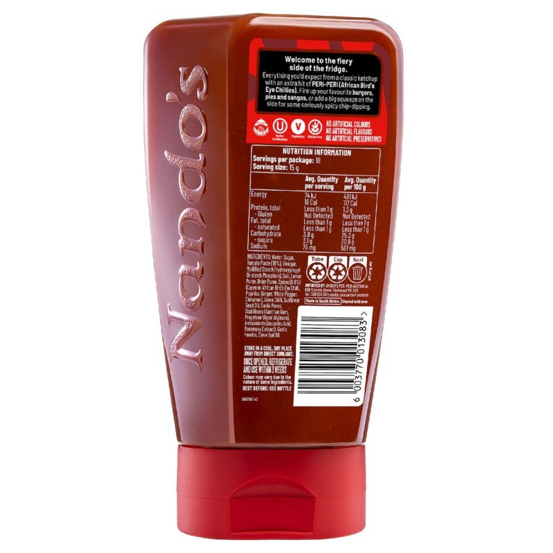 [Expiry Date: 05/02/2027] Nando's Peri-Ketchup Tomato Sauce Hot 280g