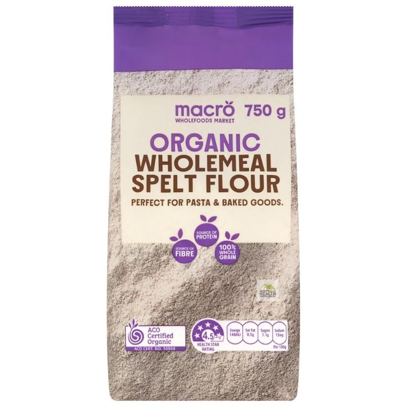 [Expiry: 25/03/2026] Woolworths Macro Organic Wholemeal Spelt Flour 750g