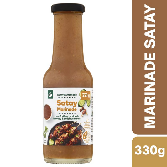 [CLEARANCE Expiry Date: 25/08/2026] Woolworths Satay Marinade 330g