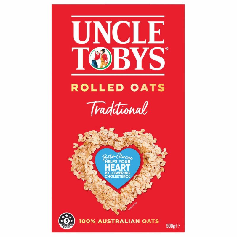 [Expiry Date: 08/02/2027] Uncle Tobys Rolled Oats Traditional Porridge 500g