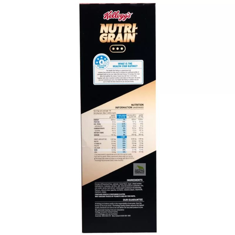 [Expiry: 18/09/2026] Kelloggs Nutri-Grain 1.2kg