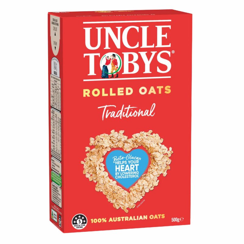 [Expiry Date: 08/02/2027] Uncle Tobys Rolled Oats Traditional Porridge 500g