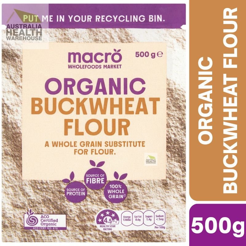[CLEARANCE Expiry: 20/06/2026] Woolworths Macro Organic Buckwheat Flour 500g
