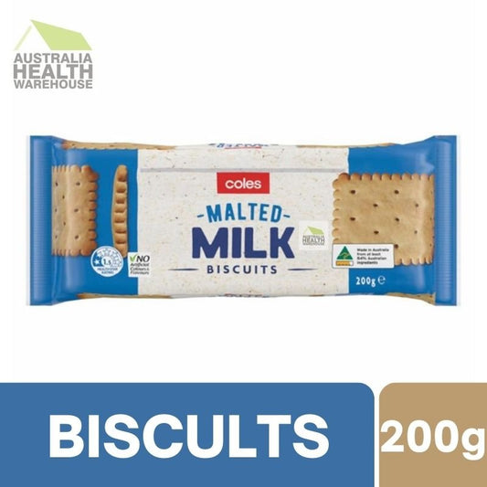 [CLEARANCE Expiry: 13/12/2025] Coles Malted Milk Biscuits 200g