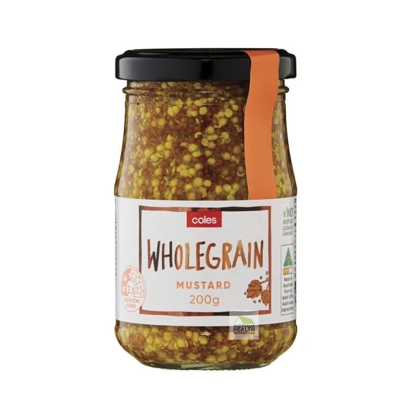 [Expiry Date: 01/07/2027] Coles Wholegrain Mustard 200g