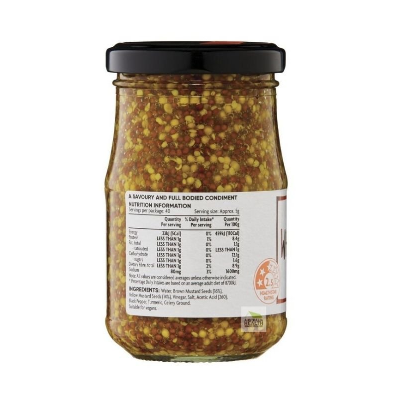 [Expiry Date: 01/07/2027] Coles Wholegrain Mustard 200g