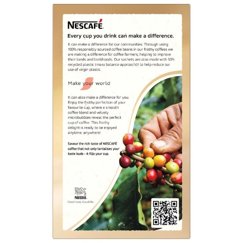 [Expiry Date: 06/2027] Nescafe Cappuccino Coffee Sachets 10 Pack