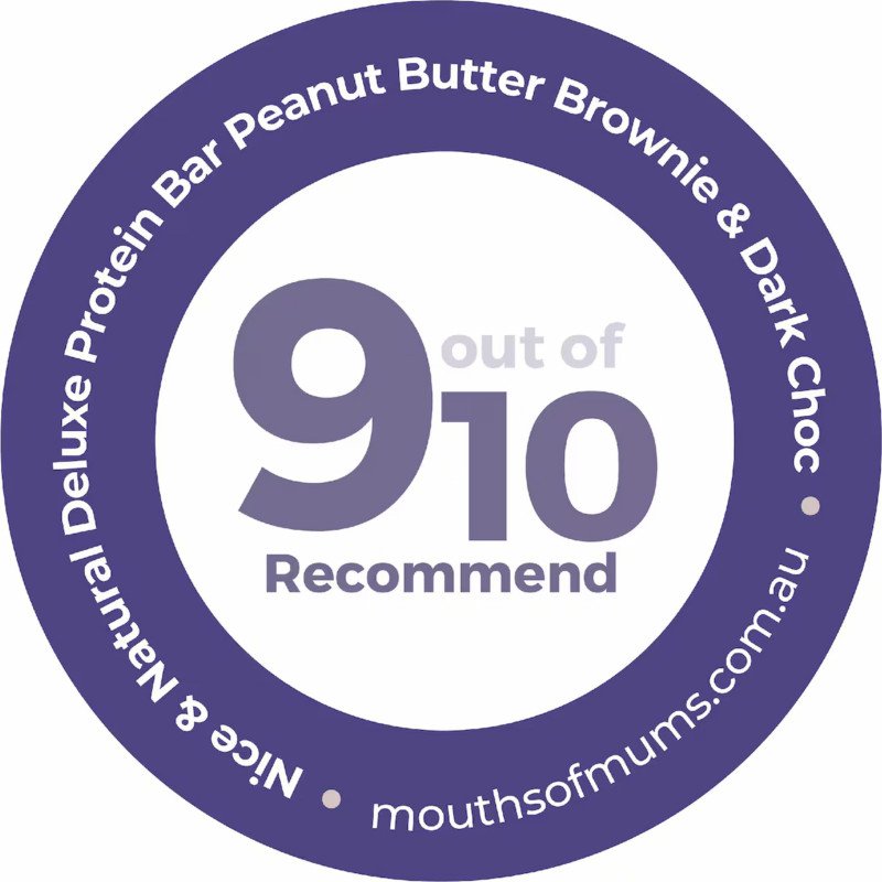 [CLEARANCE Expiry Date: 26/10/2026] Nice & Natural Deluxe Protein Bars Peanut Butter Brownie Dark Choc 5 Pack 200g