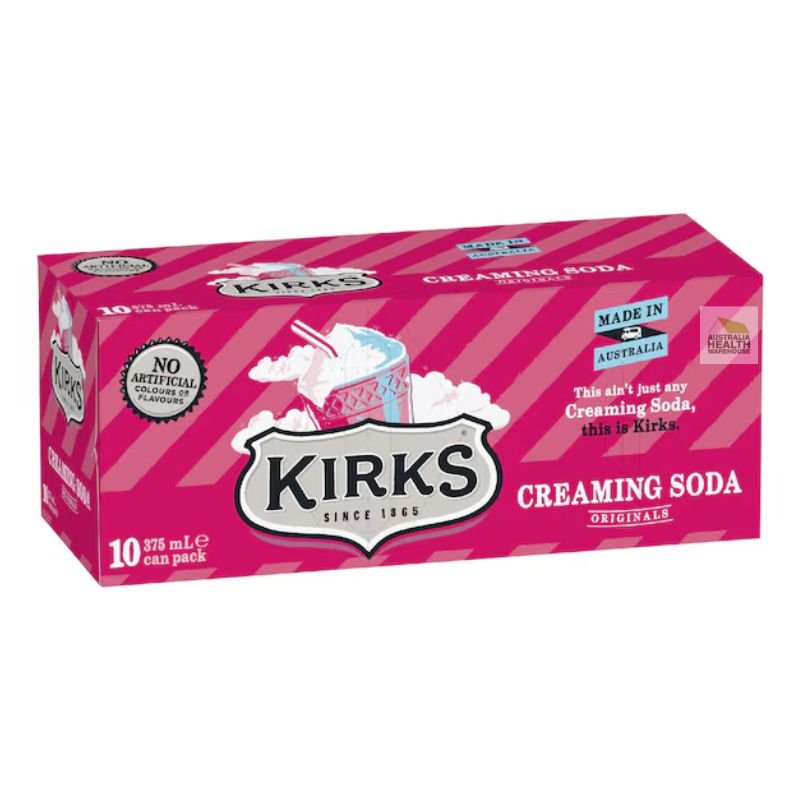 [Expiry: 05/01/2027] Kirks Creaming Soda Soft Drink Cans - 10 x 375mL