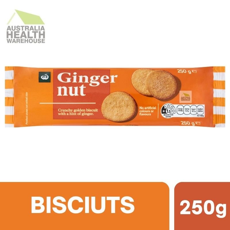 Woolworths Gingernut Biscuits 250g