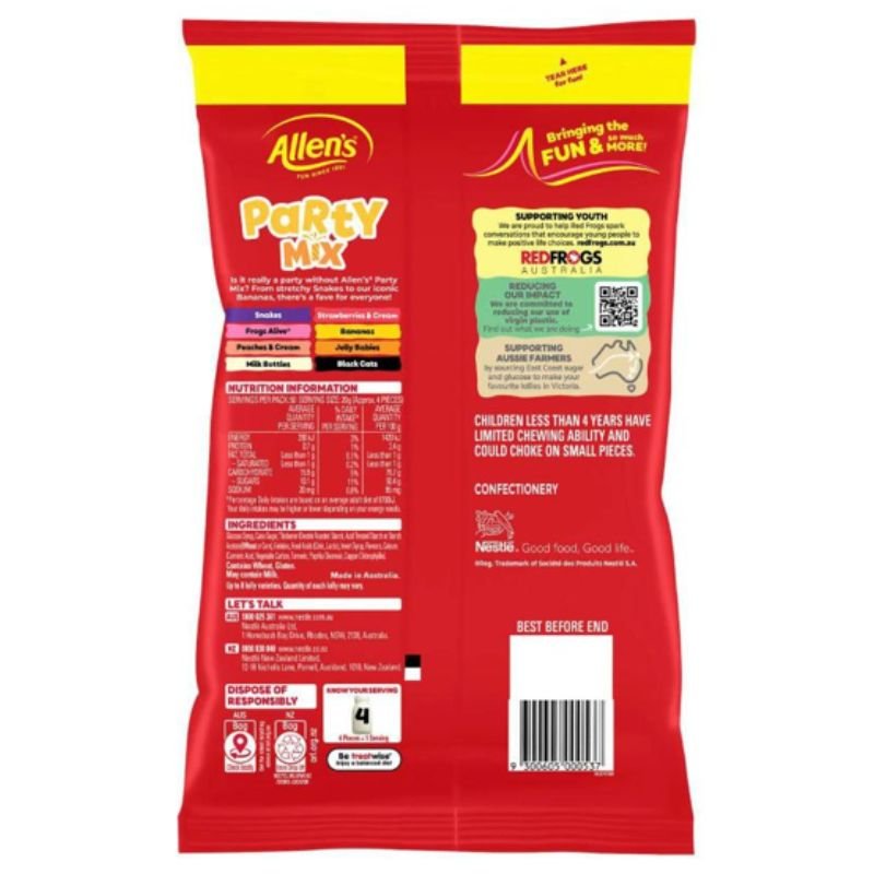 [Expiry Date: 05/2027] Allen's Party Mix Lollies Party Pack 1kg