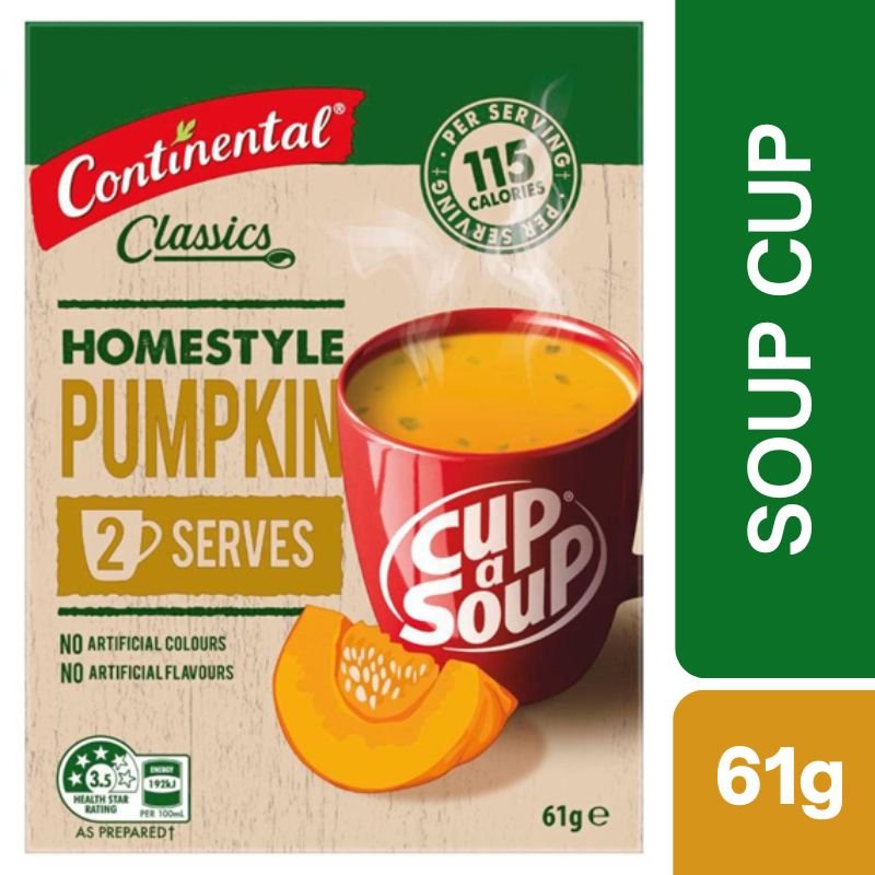 [Expiry Date: 10/09/2027] Continental Cup A Soup Homestyle Pumpkin Soup Serves 2