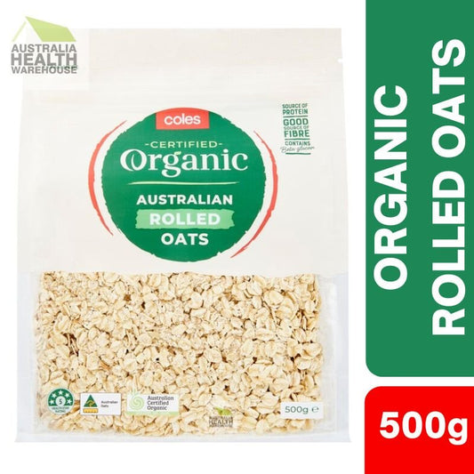 [Expiry: 23/09/2026] Coles Australian Organic Rolled Oats 500g