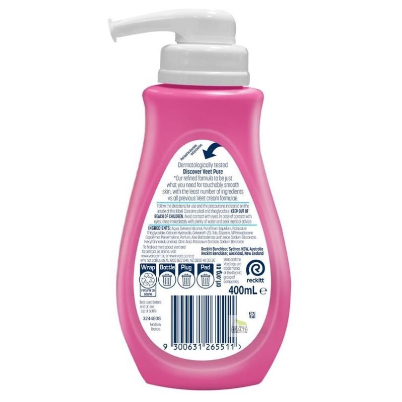 [Expiry: 12/2026] Veet Pure In Shower Hair Removal Cream Sensitive Skin 400mL