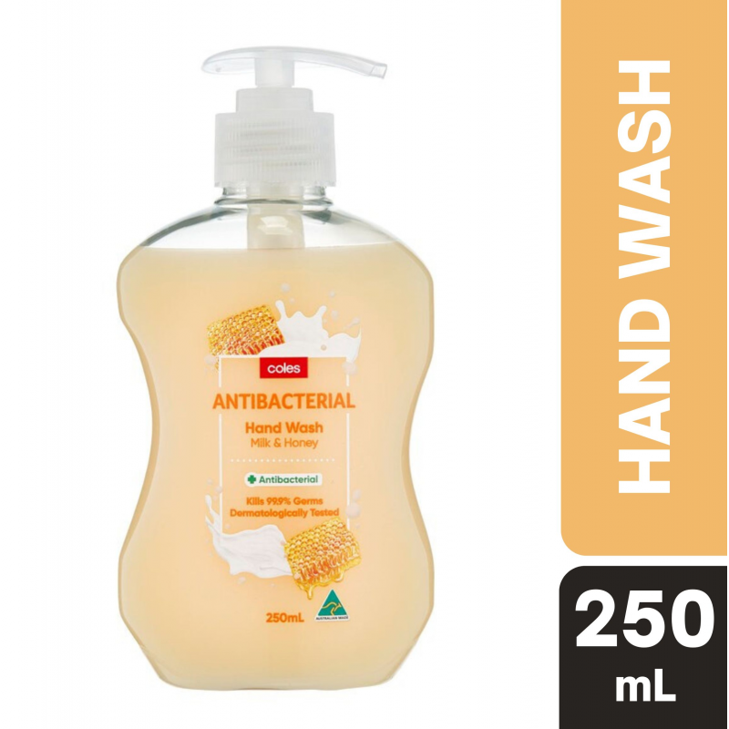 Coles Antibacterial Hand Wash Milk & Honey 250mL