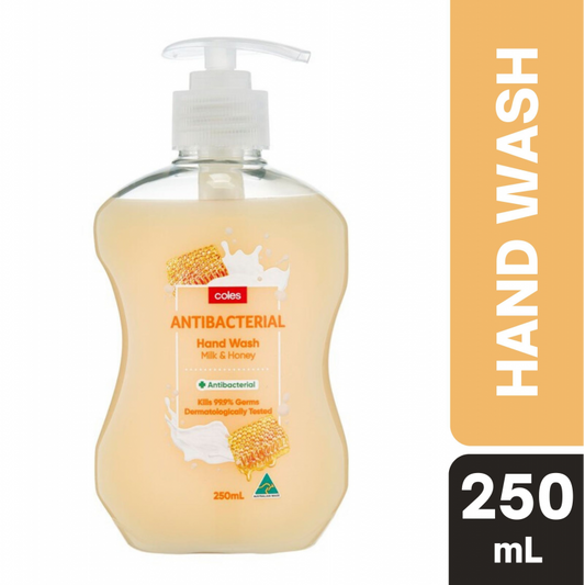 Coles Antibacterial Hand Wash Milk & Honey 250mL
