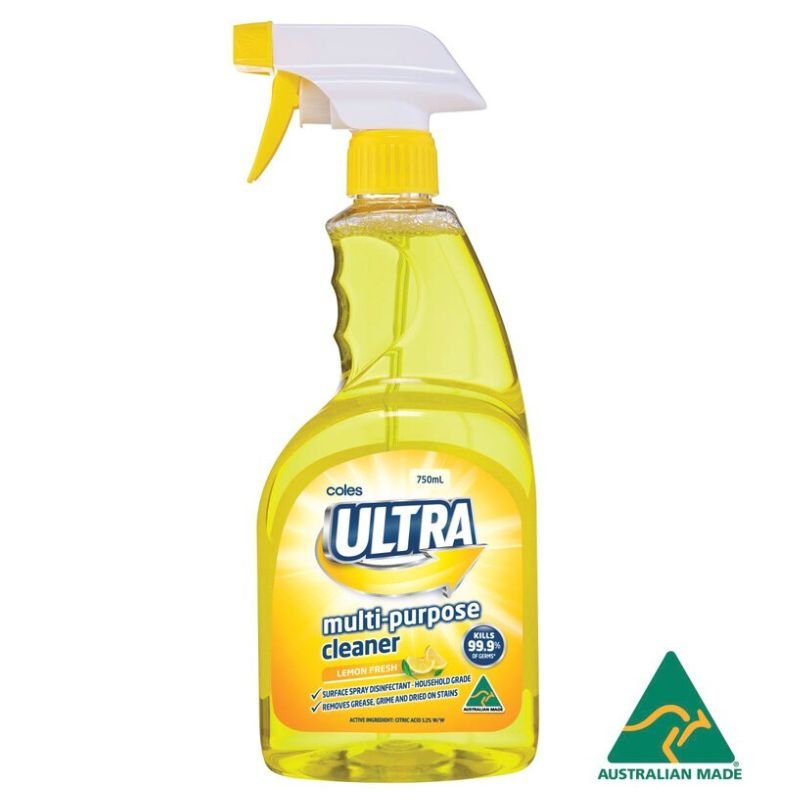 [Expiry Date: 02/07/2027] Coles Ultra Multipurpose Cleaner Lemon 750mL