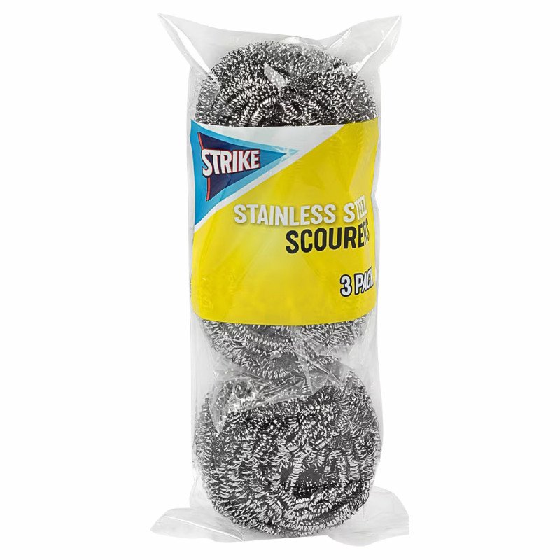 Strike Stainless Steel Scourers 3 Pack