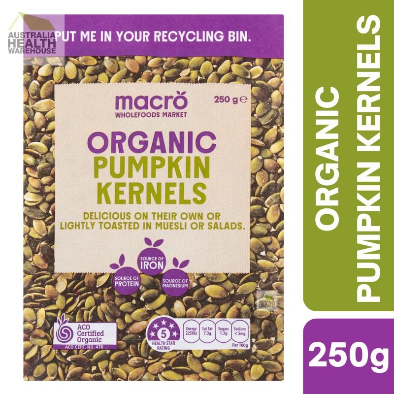 [CLEARANCE Expiry: 20/06/2026] Woolworths Macro Organic Pumpkin Kernels 250g