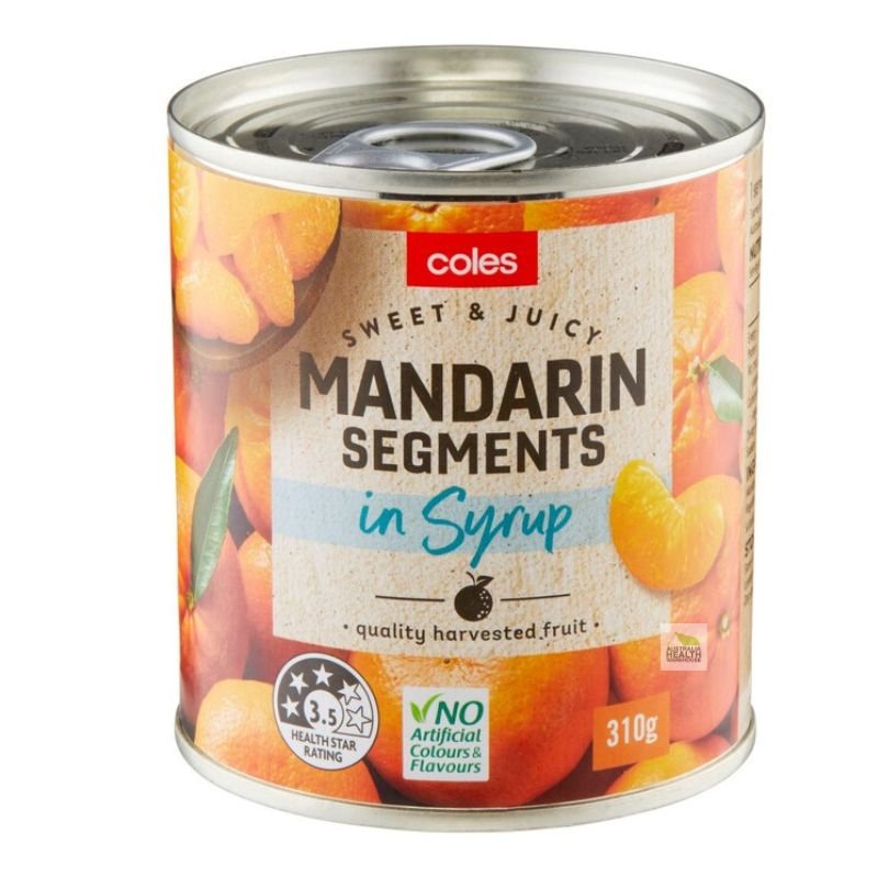 Coles Mandarin Segments in Syrup 310g