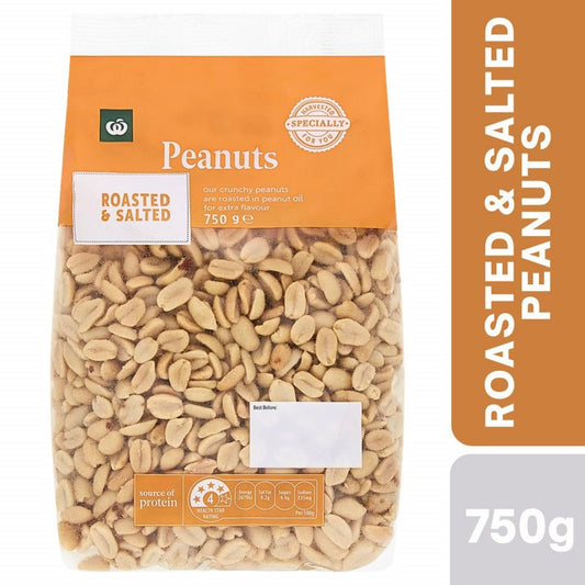 [Expiry: 09/11/2026] Woolworths Peanuts Roasted & Salted 750g