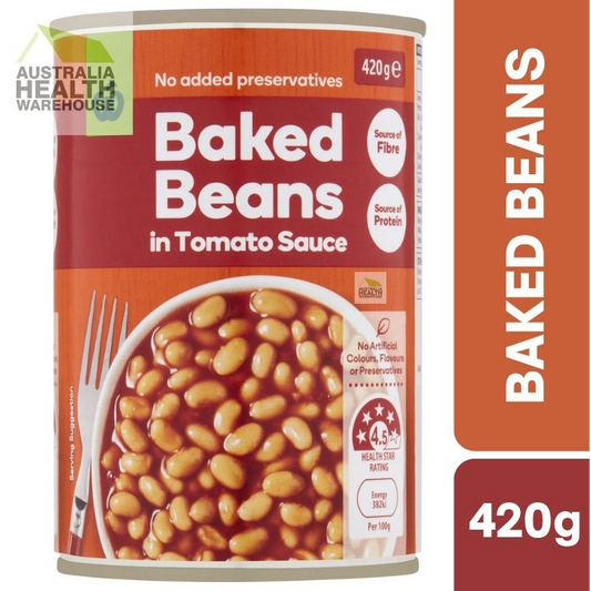 Woolworths Baked Beans In Tomato Sauce 420g