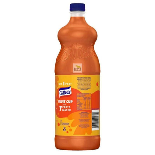 [CLEARANCE Expiry Date: 02/11/2026] Cottee's Fruit Cup with 40% Fruit Juice Cordial 1 Litre