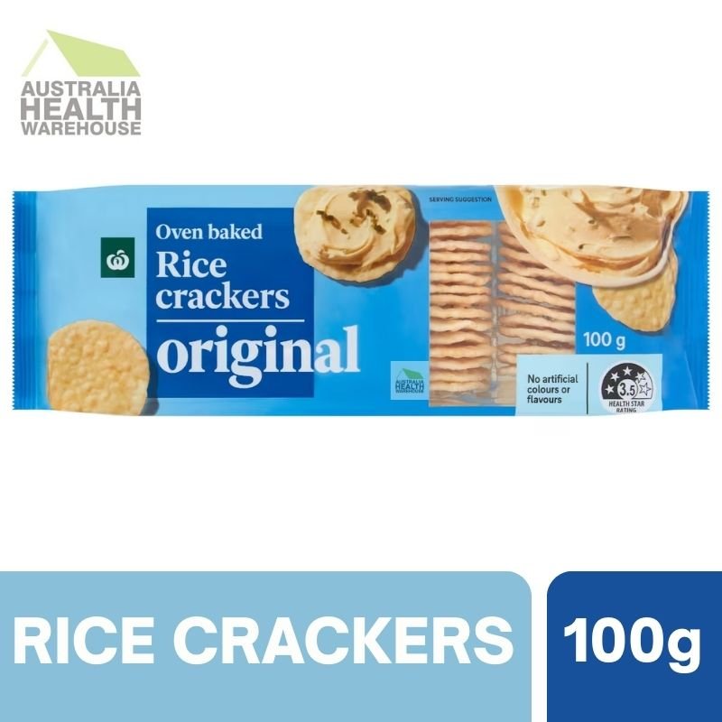 [Expiry: 13/09/2026] Woolworths Original Rice Crackers 100g