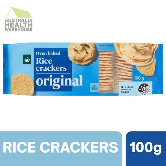 [Expiry: 13/09/2026] Woolworths Original Rice Crackers 100g