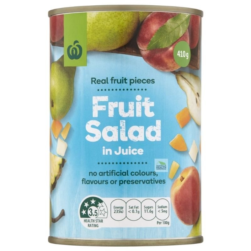 Woolworths Fruit Salad In Juice 410g