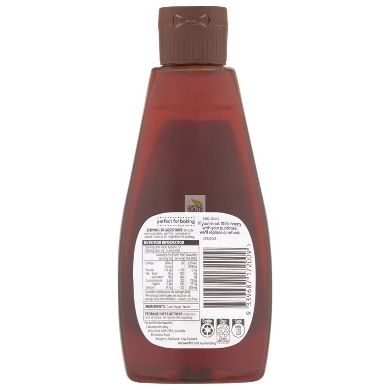 [Expiry Date: 21/10/2027] Woolworths Golden Syrup 400g