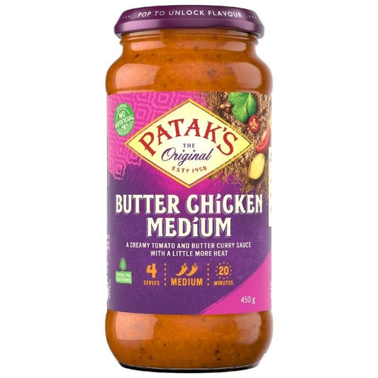 [Expiry: 03/2027] Patak's Butter Chicken Medium Sauce 450g