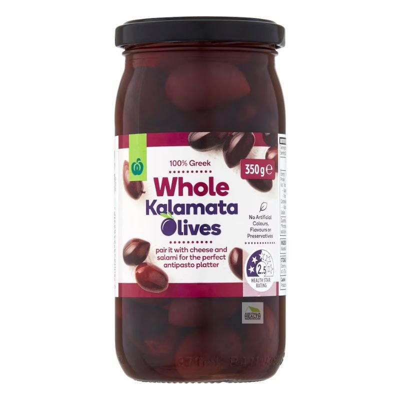 [Expiry: 02/09/2027] Woolworths Whole Kalamata Olives 350g