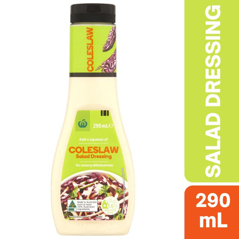 [CLEARANCE Expiry: 16/06/2026] Woolworths Coleslaw Dressing 290mL