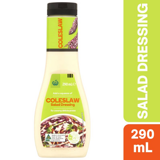 [CLEARANCE Expiry: 16/06/2026] Woolworths Coleslaw Dressing 290mL