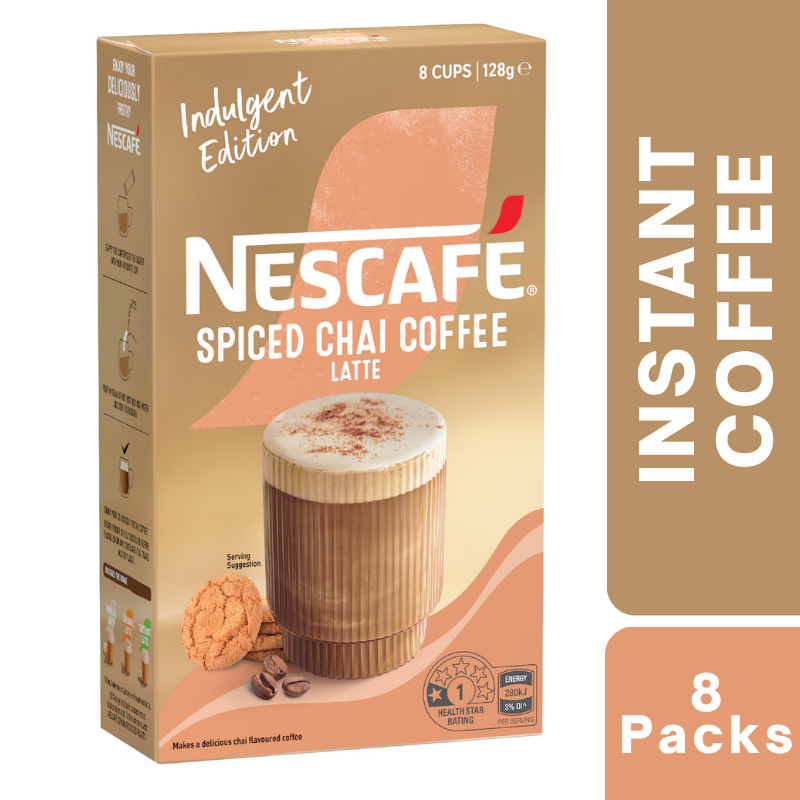 [Expiry Date: 31/07/2027] Nescafe Spiced Chai Coffee Latte 8 Pack