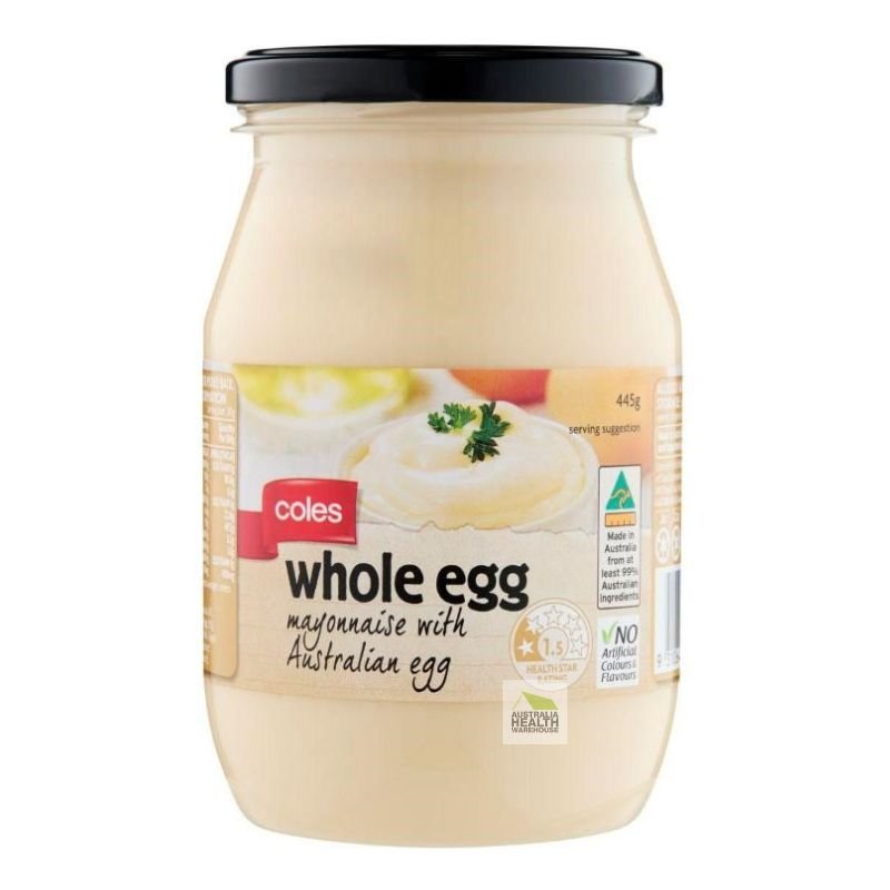 [Expiry: 20/02/2026] Coles Whole Egg Mayonnaise 445g